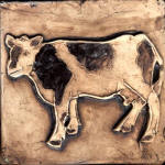 cow standing 2 brown stain